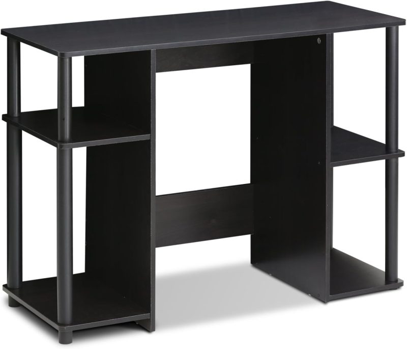 Computer Study Desk,Open Storage, Espresso